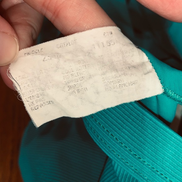 Vintage Women's Teal Ribbed One Piece Retro Bathing Swim Suit - Picture 7 of 10